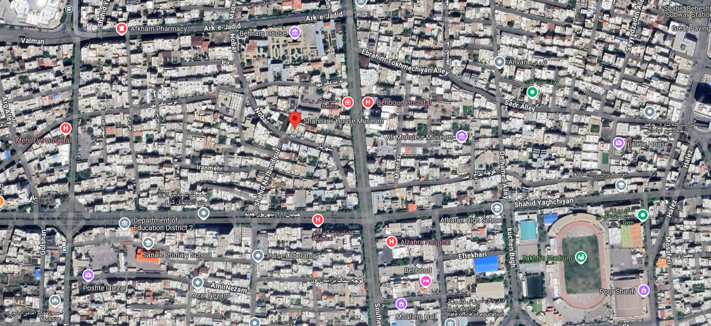 نقشه گوگل مپ خانه استاد شهریار 416538747