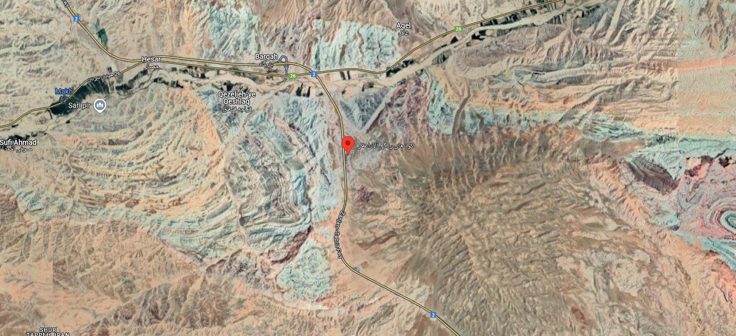 نقشه گوگل مپ کوه های آلاداغ لار 4135876734